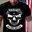 Skull marines no lives matter T shirt hoodie sweater
