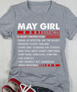 May girl facts is most known for human lie detector and the realest speaking fluent sarcasm having zero tolerance for stupidity T Shirt Hoodie Sweater