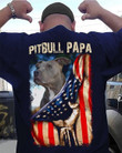 American flag and pitbull papa T Shirt Hoodie Sweater