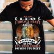 Leo an angel and a mad man in me on who you meet T Shirt Hoodie Sweater