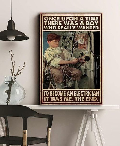 Who really wanted to become an electrician Home Living Room Wall Decor Vertical Poster Canvas