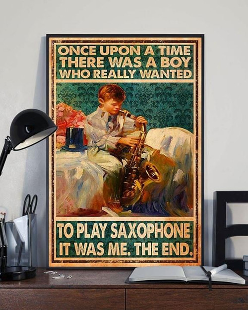Who really wanted to play saxophone music Home Living Room Wall Decor Vertical Poster Canvas