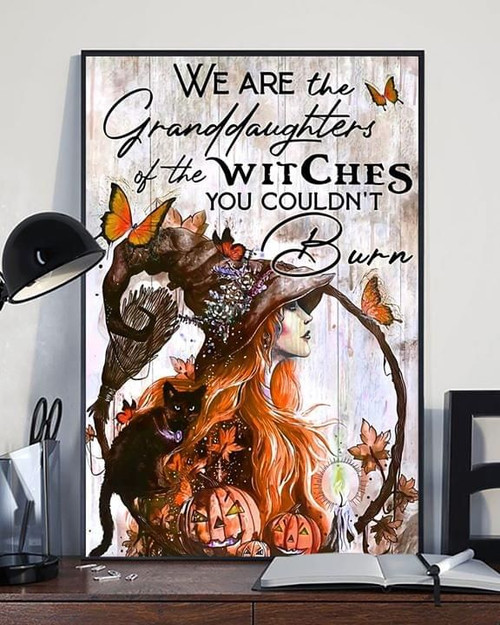 Witches we are the granddaughter Home Living Room Wall Decor Vertical Poster Canvas