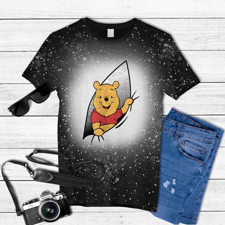 Winnie The Pooh Acid Wash Tie Dye Bleached T-shirt