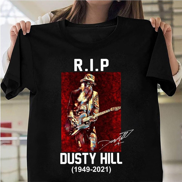 Dusty Hill singer signature rip T Shirt Hoodie Sweater