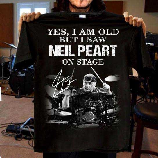 Neil Peart signature on stage T Shirt Hoodie Sweater