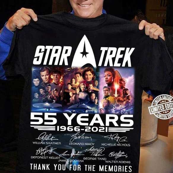 Star Trek movie 55 years 1966 2021 signature T Shirt Hoodie Sweater