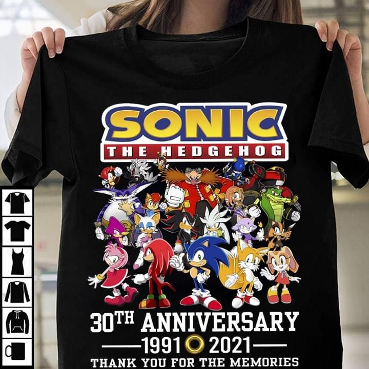 Sonic the hedgehog 30th anniversary 1991 2021 T Shirt Hoodie Sweater