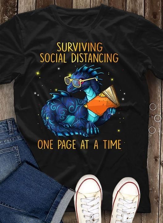 Dragon surviving social distancing one page at a time T Shirt Hoodie Sweater