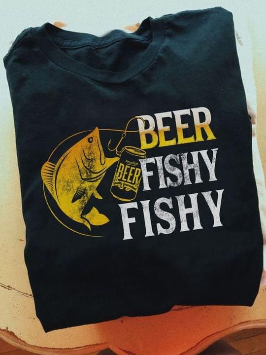 Fishing beer fishy T shirt hoodie sweater