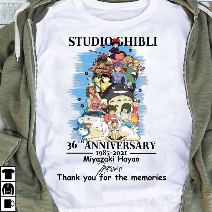 Studio Ghibli 36th anniversary 1985 2021 Miyazaki Hayao signature T Shirt Hoodie Sweater