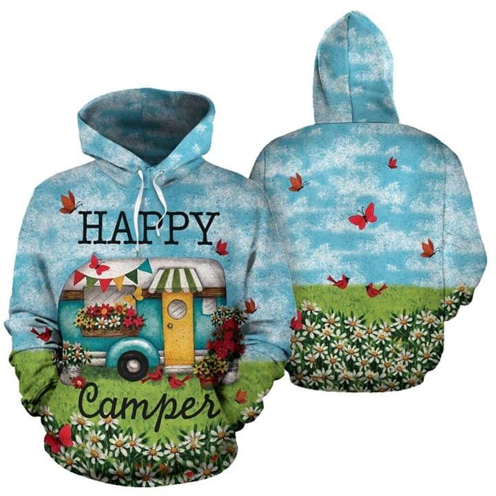 Camping happy camper Full Printing Hoodie 3D Hoodie