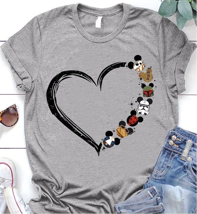 Heart mickey mouse disney T Shirt Hoodie Sweater