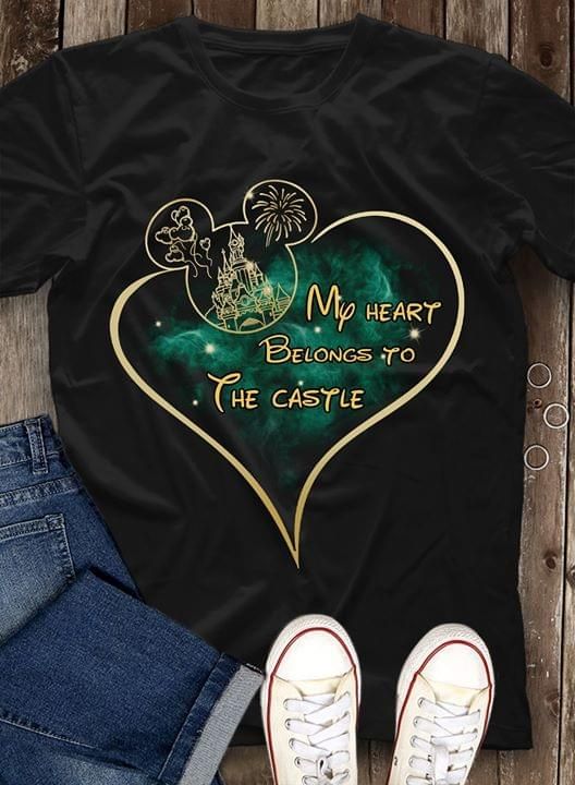Disney mickey my heart belongs to the castle T Shirt Hoodie Sweater