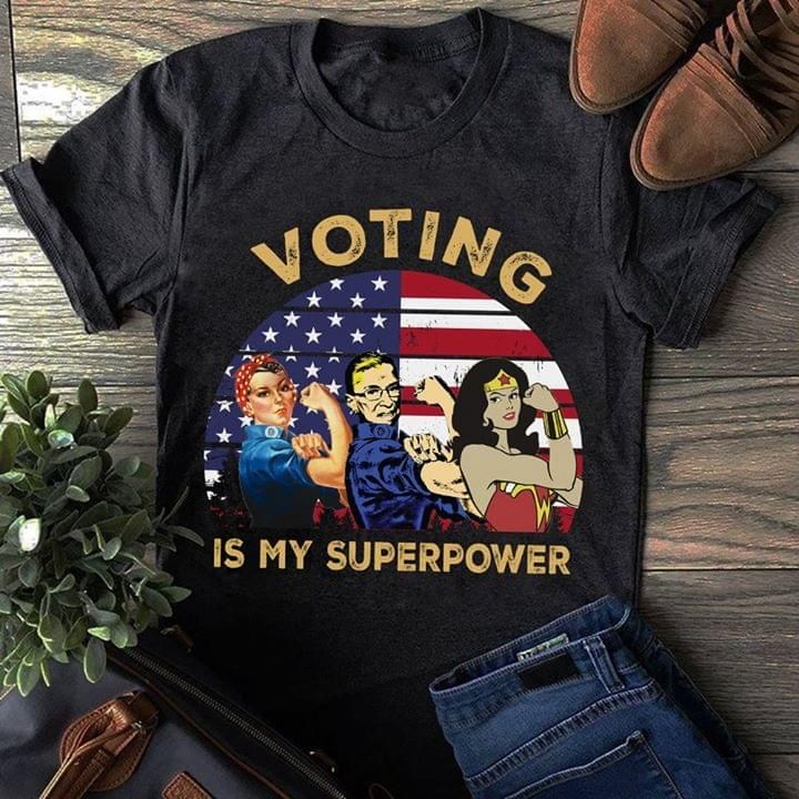 Wonder woman voting is my superpower T Shirt Hoodie Sweater