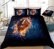 3d American Football Fire Rugby Cotton Bed Sheets Spread Comforter Duvet Cover Bedding Sets