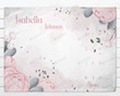 Personalized Pink Flowers Monthly Milestone Blanket, Newborn Blanket, Baby Shower Gift Track Growth Keepsake