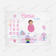 Personalized Carnival Amusement Park Monthly Milestone Blanket, Newborn Blanket, Baby Shower Gift Watch Me Grow Monthly