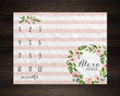 Personalized Floral Wreath Monthly Milestone Blanket, Newborn Blanket, Baby Shower Gift Newborn Growth Memory Keepsakes