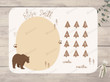 Personalized Bear Monthly Milestone Blanket, Newborn Blanket, Baby Shower Gift Track Growth Keepsake
