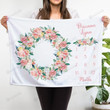 Personalized Rose Monthly Milestone Blanket, Newborn Blanket, Baby Shower Gift Track Growth Keepsake