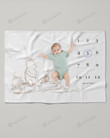Winnie Pooh Monthly Milestone Blanket, Newborn Blanket, Baby Shower Keepsakes Gift