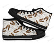 Basset Hound Dog Pattern Print High Top Shoes