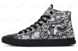 Born To Ride Skull High Top Shoes