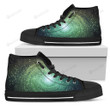 Bright Green Spiral Galaxy Space High Top Shoes