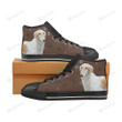 Borzoi Dog Black Classic High Top Canvas Shoes