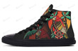 Parrot And Palm Tree High Top Shoes