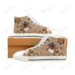 Platypus Pattern White Classic High Top Canvas Shoes