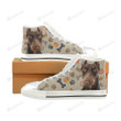 Doberman Dog White Classic High Top Canvas Shoes