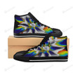 Abstract Colorful Print Flower High Top Shoes