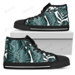 Tropical Palm Leaves Pattern Women High Top Shoes