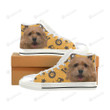 Norwich Terrier Dog White Women's Classic High Top Canvas Shoes