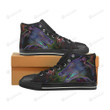 Greyhound Glow Black Classic High Top Canvas Shoes