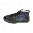 Greyhound Glow Black Classic High Top Canvas Shoes