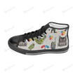 Paintball Black Classic High Top Canvas Shoes