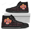 Keep Calm And Dachshund On High Top Shoes