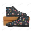Snare Drum Pattern Black Men’s Classic High Top Shoes