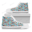 Cute Christmas Elements Pattern Print White High Top Shoes For Men And Women