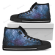 Blue Cloud Starfield Galaxy Space Print High Top Shoes For Men