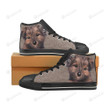 Morkie Dog Black Women's Classic High Top Canvas Shoes