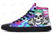 Dumbbell Skull Funky Camo High Top Shoes
