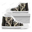Viking Wolves Symbol Print White High Top Shoes For Men And Women