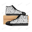 Music Notes Sneakers High Top Shoes