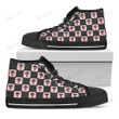 Caduceus Pattern Print Black High Top Shoes