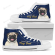 Funny Pug High Top Shoes