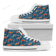 Koi Fish Pattern Print White High Top Shoes For Men And Women